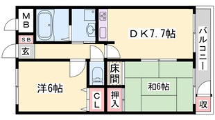 播磨高岡駅 徒歩18分 2階の物件間取画像